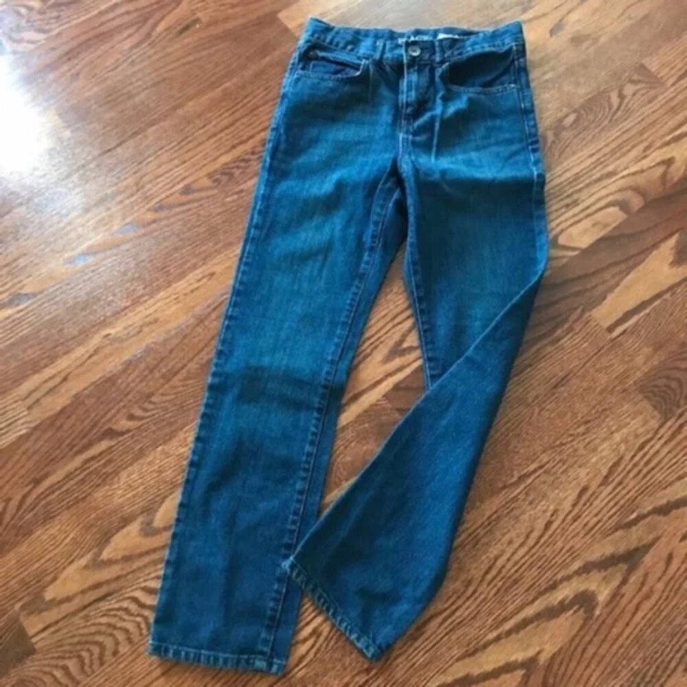 KIDS BOYS CHILDREN'S PLACE STRAIGHT ADJUSTABLE WAIST BLUE JEANS PANTS Sz 14 NEW